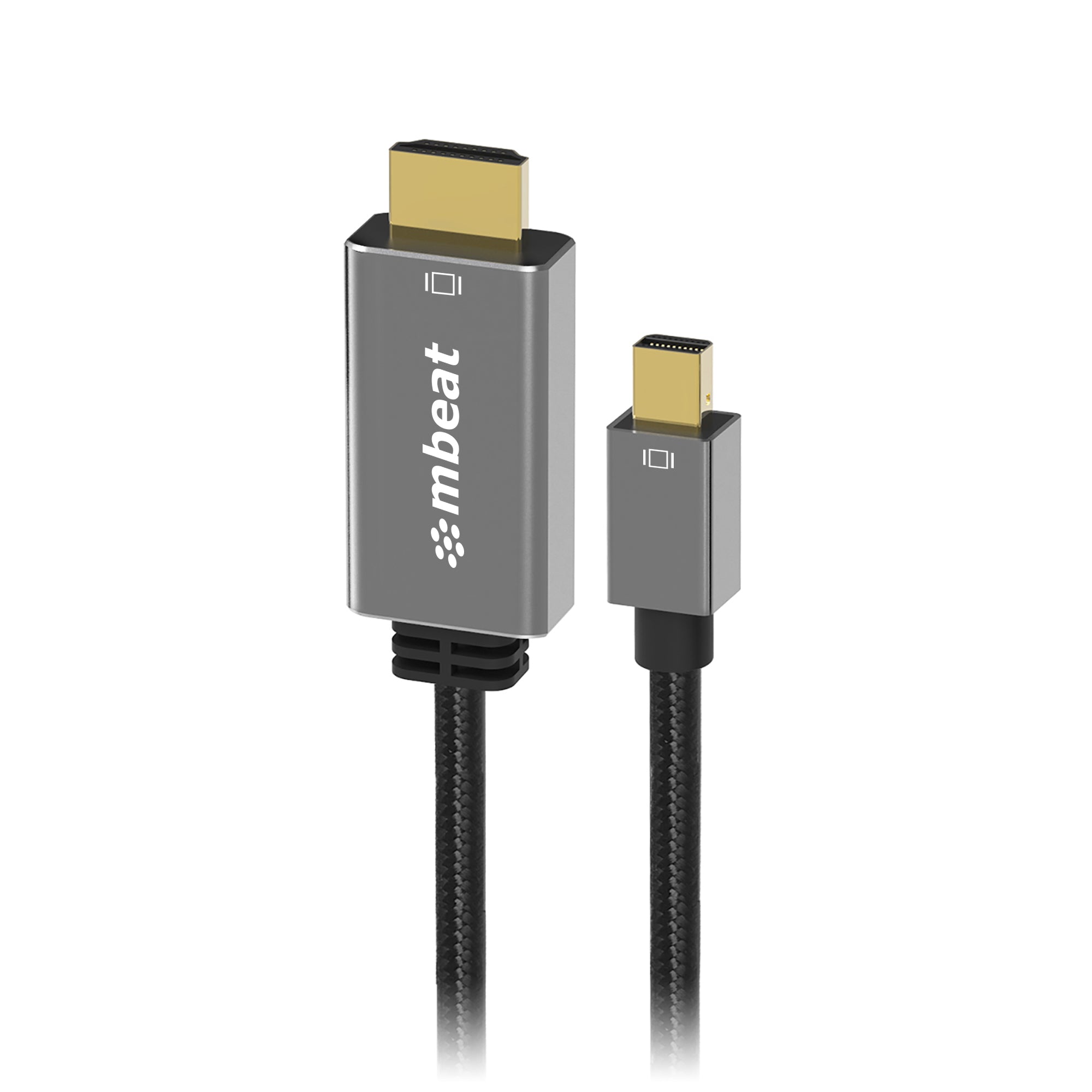 mbeat Tough Link 1.8m Mini DisplayPort to HDMI Cable - Space Grey Package Weight: 100g HDMI Cable Mini Displayport  Package Weight: 100g mbeat Tough Link 1.8m Mini DisplayPort to HDMI Cable - Space Grey Package Weight: 100g HDMI Cable Mini Displayport  Package Weight: 100g